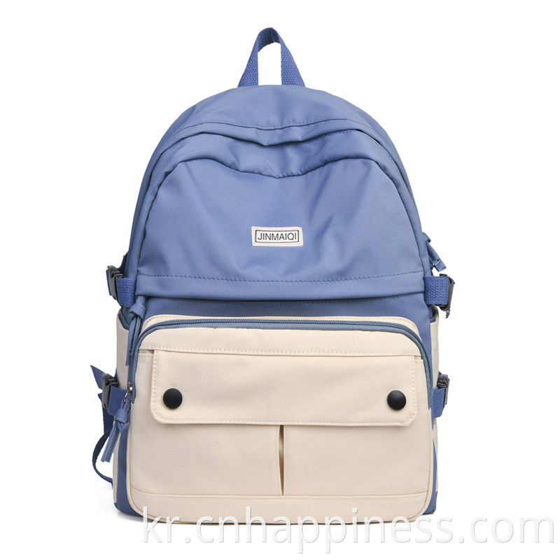 새로운 캐주얼 핑크 폴드 가능한 학생 캔버스 노트북 구획 어깨 배낭 가방 십대를위한